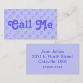 Carte De Visite Téléphones Call Me Card (Devant / Derrière)