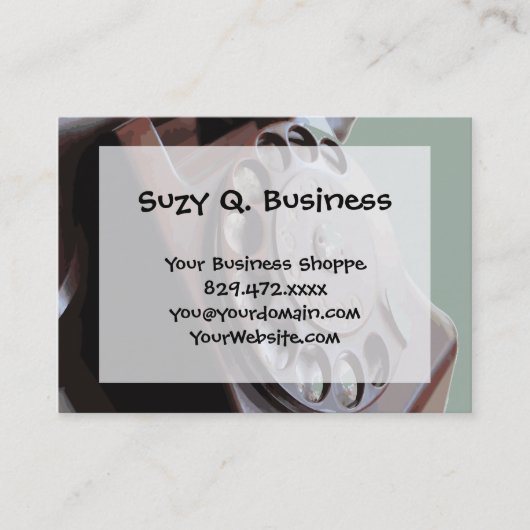 Carte De Visite Téléphonie circulaire Retro Conception Vintage (Devant)