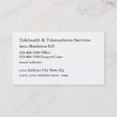 Carte De Visite Télésanté Médicale Services de télémédecine Entrep (Dos)