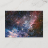 Carte De Visite Télescope Nebula Hubble Carina Rouge et Bleu (Devant)