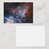 Carte De Visite Télescope Nebula Hubble Carina Rouge et Bleu (Devant / Derrière)