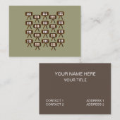 Carte De Visite Télévision Moderne Du Milieu Du Siècle (Devant / Derrière)