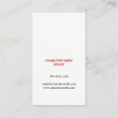 Carte De Visite Téméraire -&- Beau (Dos)