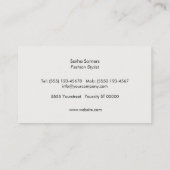 Carte De Visite Téméraire moderne mode et Motif Cercle de beauté (Dos)