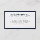 Carte De Visite Témoignage moderne simple (Dos)