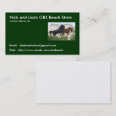 Carte de visite témoin (Devant / Derrière)