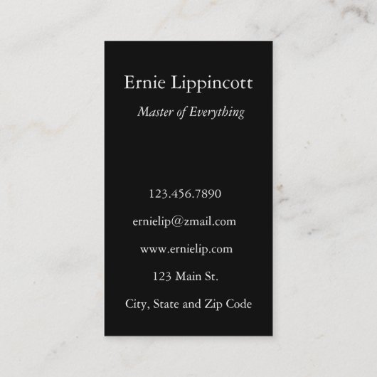 Carte De Visite Tempête Abstraite (Dos)