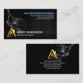 Carte De Visite Tempête de foudre électrique à l'eau (Devant / Derrière)