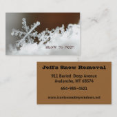 Carte De Visite Tempête de neige de 2009 (Devant / Derrière)