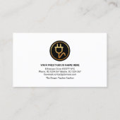 Carte De Visite Tempête rouge Électricien d'éclair (Dos)