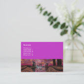 Carte De Visite TEMPLE DE L'EAU, Purple Fuchsia (Debout devant)