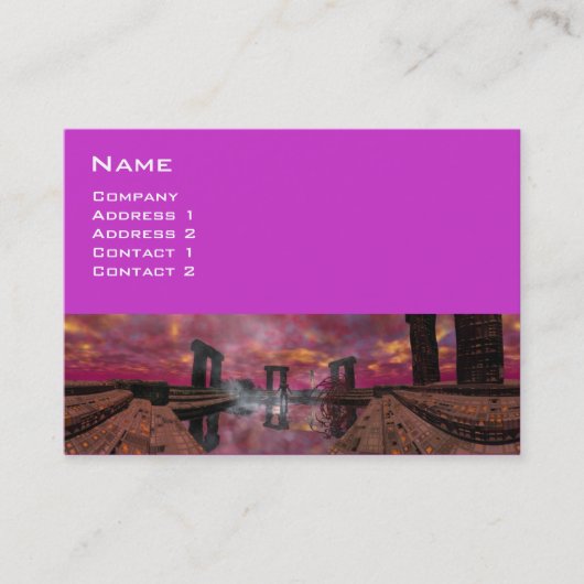 Carte De Visite TEMPLE DE L'EAU, Purple Fuchsia (Devant)