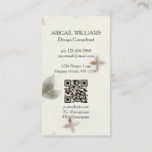 Carte De Visite Temple japonais, Bambou, fleurs de cerisiers (Dos)