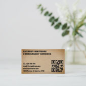 Carte De Visite Temple personnalisé QR code choisir arrière - plan (Debout devant)