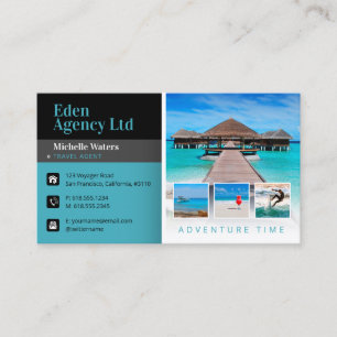 Carte De Visite Temps d'aventure   Tourisme   Agent de voyage