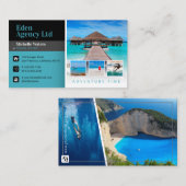Carte De Visite Temps d'aventure | Tourisme | Agent de voyage (Devant / Derrière)