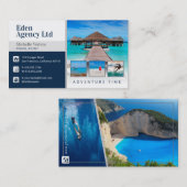 Carte De Visite Temps d'aventure | Tourisme | Agent de voyage (Devant / Derrière)
