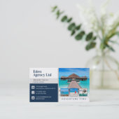 Carte De Visite Temps d'aventure | Tourisme | Agent de voyage (Debout devant)