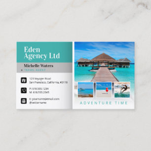 Carte De Visite Temps d'aventure   Tourisme   Agent de voyage