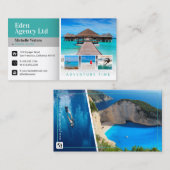 Carte De Visite Temps d'aventure | Tourisme | Agent de voyage (Devant / Derrière)