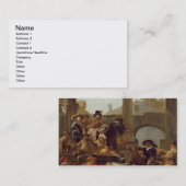 Carte De Visite Temps de carnaval à Rome, 1653 (huile sur la (Devant / Derrière)