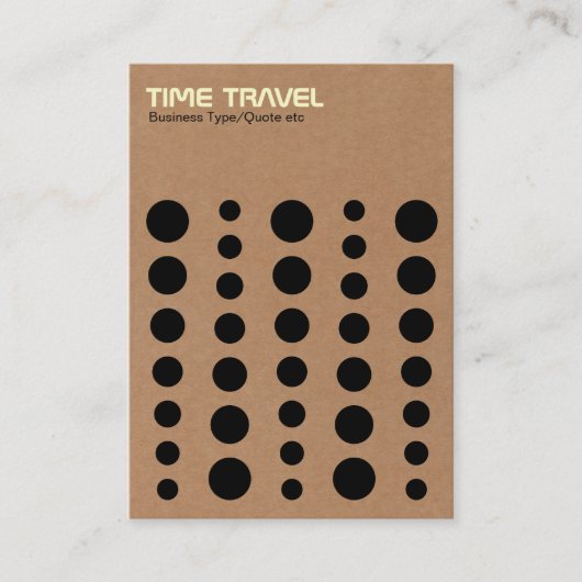 Carte De Visite Temps de déplacement - Carton (Devant)