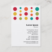 Carte De Visite Temps de déplacement - Couleurs 02 (Dos)