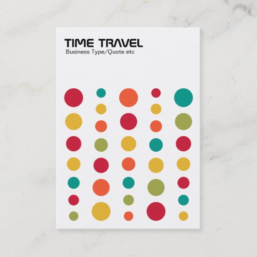 Carte De Visite Temps de déplacement - Couleurs 02 (Devant)