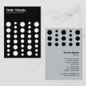 Carte De Visite Temps de déplacement v1.2 - Blanc sur noir (Devant / Derrière)