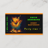 Carte De Visite Temps de fête moderne Neon Personnalisé Profession (Devant)