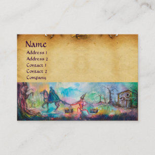 Carte De Visite TEMPTATION Chevalier foncé et parchemin diabolique