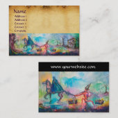 Carte De Visite TEMPTATION Chevalier foncé et parchemin diabolique (Devant / Derrière)