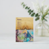 CARTE DE VISITE TEMPTATION / MONOGRAMME DE PARCHEMENT DE CHEVALIER (Debout devant)