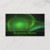 Carte De Visite Tendance Abstrait Techno Green Bubble Streak (Devant)