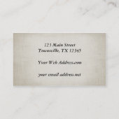 Carte De Visite Tendance Antique Texture Lin Blanc (Dos)