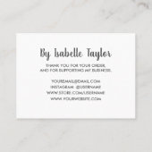 Carte De Visite Tendance artisanale simple et moderne audacieux vi (Dos)