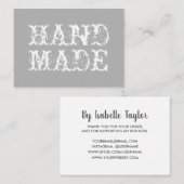 Carte De Visite Tendance artisanale simple et moderne audacieux vi (Devant / Derrière)