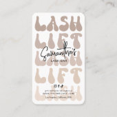 Carte De Visite Tendance Beige Lash Ascenseur Tint Aftercare Retro (Dos)