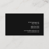 Carte de visite tendance Black Grey Attractif (Dos)