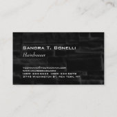 Carte De Visite Tendance Black Gris Mur Briques Moderne Hair Styli (Dos)
