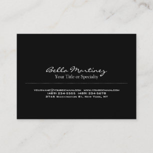 Carte De Visite Tendance Black Special Unique Professionnel