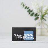 Carte de visite tendance Blue Grey Fitness (Debout devant)