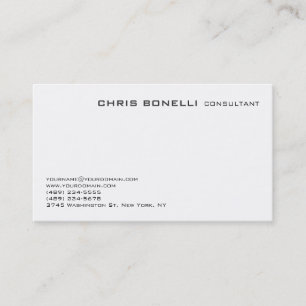 Carte de visite tendance chic noir blanc attrayant