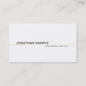 Carte De Visite Tendance Chic Plain Moderne Professionnel Simple B (Devant)