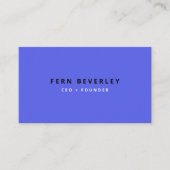 Carte De Visite Tendance Cobalt Bleu Moderne Minimal Simple Design (Devant)