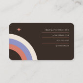 Carte De Visite Tendance Créatif Arc-en-ciel Rétro (Dos)