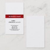 Carte de visite tendance créative rouge vertical (Devant / Derrière)