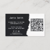 Carte de visite tendance de la photographie blanch (Dos)