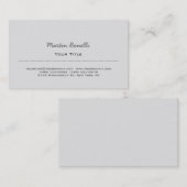 Carte de visite tendance de script noir et blanc (Devant / Derrière)