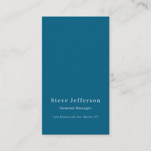 Carte De Visite Tendance Élégant Minimaliste Simple Bleu